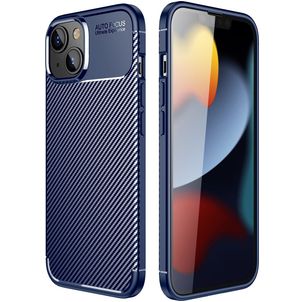 Mobigear Racing iPhone 14 Pro Max Hoesje Flexibel TPU Backcover - Blauw