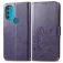 Mobigear Clover Motorola Moto G71 5G Hoesje Bookcase Portemonnee - Paars