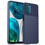 Mobigear Groove Motorola Moto G42 Hoesje Flexibel TPU Backcover - Blauw