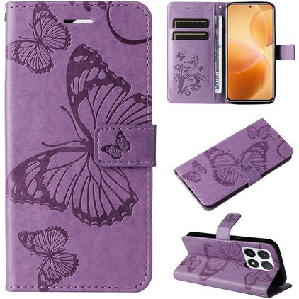 Mobigear Butterfly Xiaomi 14T Pro Hoesje Bookcase Portemonnee - Paars