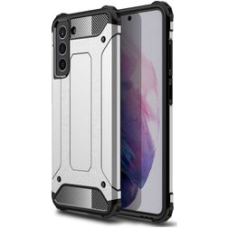 Mobigear Outdoor Samsung Galaxy S21 FE Hoesje Hardcase Backcover Shockproof - Zilver
