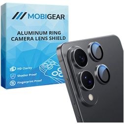 Mobigear Single Samsung Galaxy S25 Edge Glazen Camera Lens Protector - Case Friendly - Zwart