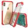 Mobigear Full Bumper iPhone XS Hoesje Hardcase Backcover Shockproof - Transparant / Rood