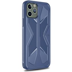 Mobigear Armor iPhone 12 Pro Max Hoesje Flexibel TPU Backcover Shockproof - Blauw