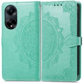 Mobigear Dreamcatcher OPPO A98 Hoesje Bookcase Portemonnee - Turquoise