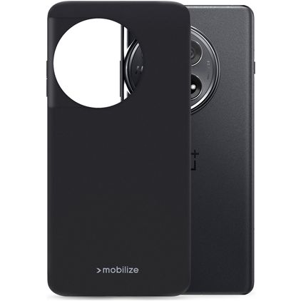 Mobilize Rubber Gelly OnePlus 12 Hoesje Flexibel TPU Backcover - Matt Black