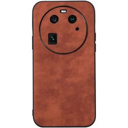 Mobigear Fabric OPPO Find X6 Hoesje Hardcase Backcover - Bruin