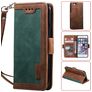 Mobigear Two Tone iPhone SE (2020) Hoesje Bookcase Portemonnee - Groen