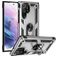 Mobigear Armor Ring Samsung Galaxy S23 Ultra Hoesje Hardcase Backcover Shockproof met Ringhouder - Zilver