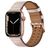 Mobigear Milano Leren Apple Watch Bandje Gespsluiting - 49/46/45/44 mm - Roségoud