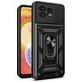 Mobigear Armor Ring Cam Slide Motorola Edge 40 Pro Hoesje Hardcase Backcover Shockproof met Ringhouder en Camera Slider - Zwart