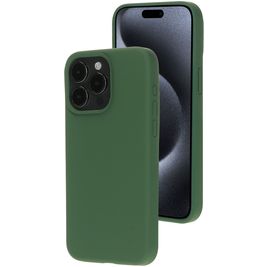 Mobiparts iPhone 15 Pro Max Siliconen Hoesje Backcover - Forest Green Mobiparts iPhone 15 Pro Max Siliconen Hoesje Backcover - Forest Green
