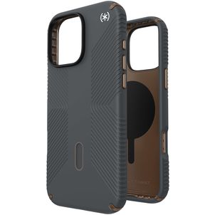 Speck Presidio2 Grip iPhone 16 Pro Max MagSafe Hoesje Hardcase Backcover Shockproof - Charcoal Grey