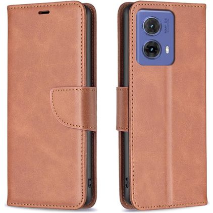 Mobigear Excellent Motorola Moto G85 Hoesje Bookcase Portemonnee - Bruin