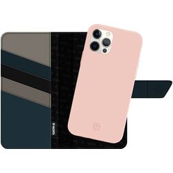Valenta Snap Luxe iPhone 12 Pro Max Hoesje Uitneembare 2in1 Bookcase Portemonnee - Zwart / Roze