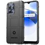 Mobigear Rugged Shield Realme C35 Hoesje Flexibel TPU Backcover Shockproof - Zwart