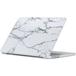Mobigear Marble MacBook Air 15 Inch (2023-2025) Hoes Hardshell Laptopcover MacBook Case - Wit - Model A2941 / A3114 / A3241