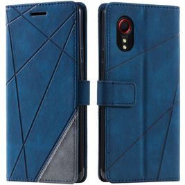Mobigear Rhombus Samsung Galaxy Xcover 7 Hoesje Bookcase Portemonnee - Blauw