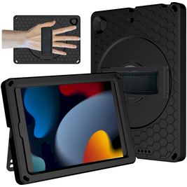 Mobigear Ruggedized iPad 8 (2020) Hoes EVA Schuim Backcover + Standaard - Zwart