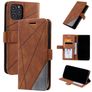 Mobigear Rhombus iPhone 12 Hoesje Bookcase Portemonnee - Bruin
