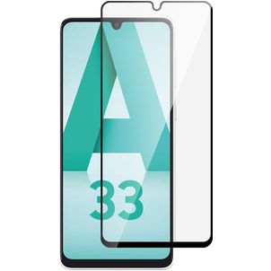Mobigear Premium Samsung Galaxy A33 Glazen Screenprotector - Case Friendly - Zwart