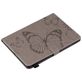 Mobigear Butterfly iPad 7 (2019) Hoes Bookcase + Stylus Houder - Grijs