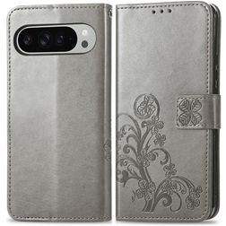 Mobigear Clover Google Pixel 9 Pro XL Hoesje Bookcase Portemonnee - Grijs
