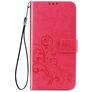 Mobigear Clover OPPO Reno 4 Hoesje Bookcase Portemonnee - Magenta