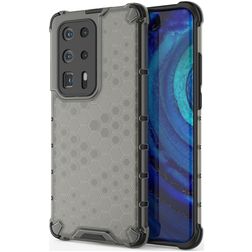 Mobigear Honeycomb Huawei P40 Pro Plus Hoesje Hardcase Backcover Shockproof - Zwart