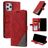 Mobigear Rhombus iPhone 12 Pro Max Hoesje Bookcase Portemonnee - Rood
