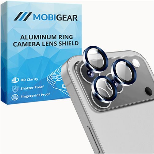 Mobigear Single Lens iPhone 17 Pro Glazen Camera Lens Protector - Case Friendly - Blauw