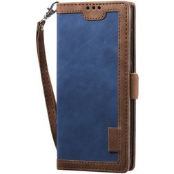 Mobigear Two Tone Huawei P40 Pro Hoesje Bookcase Portemonnee - Bruin / Blauw