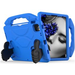 Mobigear Thumbs Up iPad Air 4 (2020) Kinder Tablethoes met Handvat - Blauw