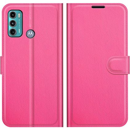 Mobigear Classic Motorola Moto G60 Hoesje Bookcase Portemonnee - Magenta