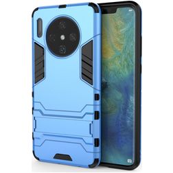 Mobigear Armor Stand Huawei Mate 30 Hoesje Hardcase Backcover Shockproof met Standaard - Blauw