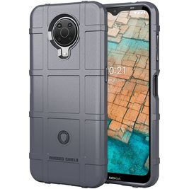 Mobigear Rugged Shield Nokia G10 Hoesje Flexibel TPU Backcover Shockproof - Grijs Mobigear Rugged Shield Nokia G10 Hoesje Flexibel TPU Backcover Shockproof - Grijs