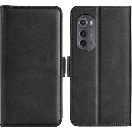 Mobigear Slim Magnet Motorola Edge (2022) Hoesje Bookcase Portemonnee - Zwart