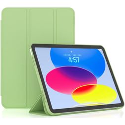 Mobigear Tri-Fold Gel iPad 10 (2022) Hoes TPU,Kunstleer Bookcase - Groen