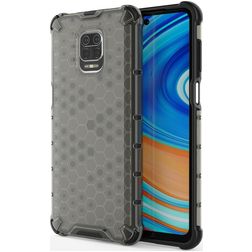 Mobigear Honeycomb Xiaomi Redmi Note 9 Pro Hoesje Hardcase Backcover Shockproof - Grijs