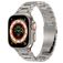 Mobigear Amsterdam Stalen Apple Watch Bandje Vouwsluiting - 42/41/40/38 mm - Titanium