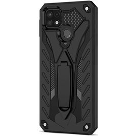 Mobigear Armor Stand Realme C21Y Hoesje Hardcase Backcover Shockproof met Standaard - Zwart