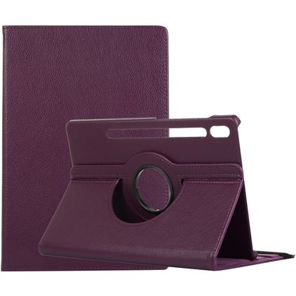 Mobigear DuoStand Samsung Galaxy Tab S9 Hoes Draaibare Bookcase - Paars