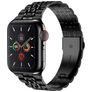Mobigear Monaco Stalen Apple Watch Bandje Vouwsluiting - 42/41/40/38 mm - Zwart