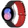 Mobigear Ocean Siliconen Smartwatch Bandje Gespsluiting - Universeel 22 mm connector - Zwart / Rood