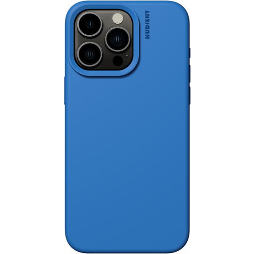 Nudient Base iPhone 15 Pro Siliconen Hoesje Backcover - Vibrant Blue