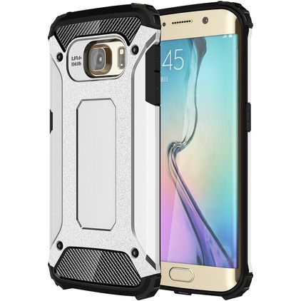 Mobigear Outdoor Samsung Galaxy S6 Edge Hoesje Hardcase Backcover Shockproof - Zilver