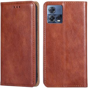 Mobigear Wallet Motorola Edge 30 Fusion Hoesje Bookcase Portemonnee - Bruin