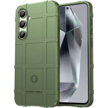 Mobigear Rugged Shield Samsung Galaxy S24 FE Hoesje Flexibel TPU Backcover Shockproof - Groen