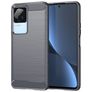 Mobigear Brushed Slim POCO F4 Hoesje Flexibel TPU Backcover - Grijs