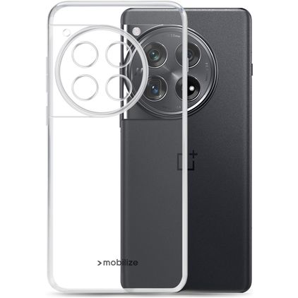 Mobilize Gelly Doorzichtig OnePlus 12 Hoesje Flexibel TPU Backcover - Transparant